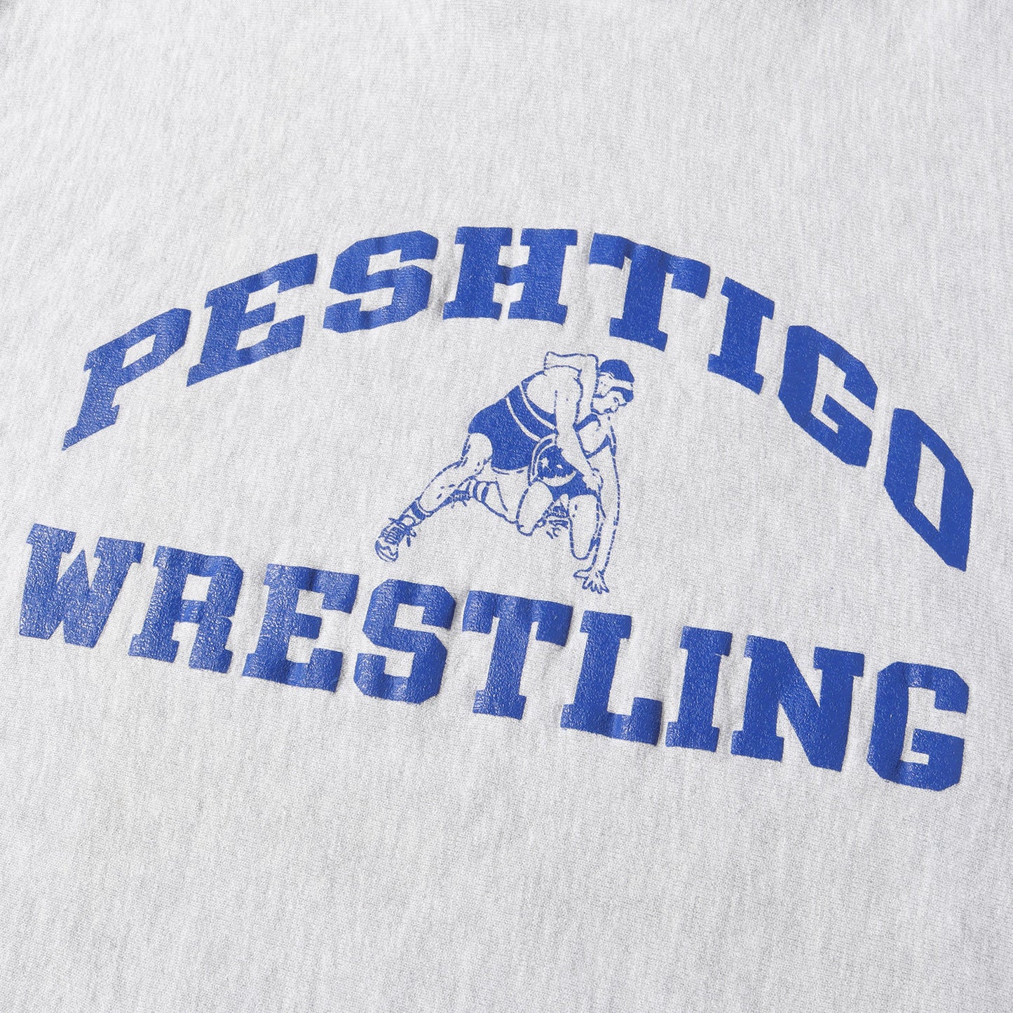 90s 刺繍タグ リバースウィーブ 3段プリント カレッジ スウェット パーカー(USA製)