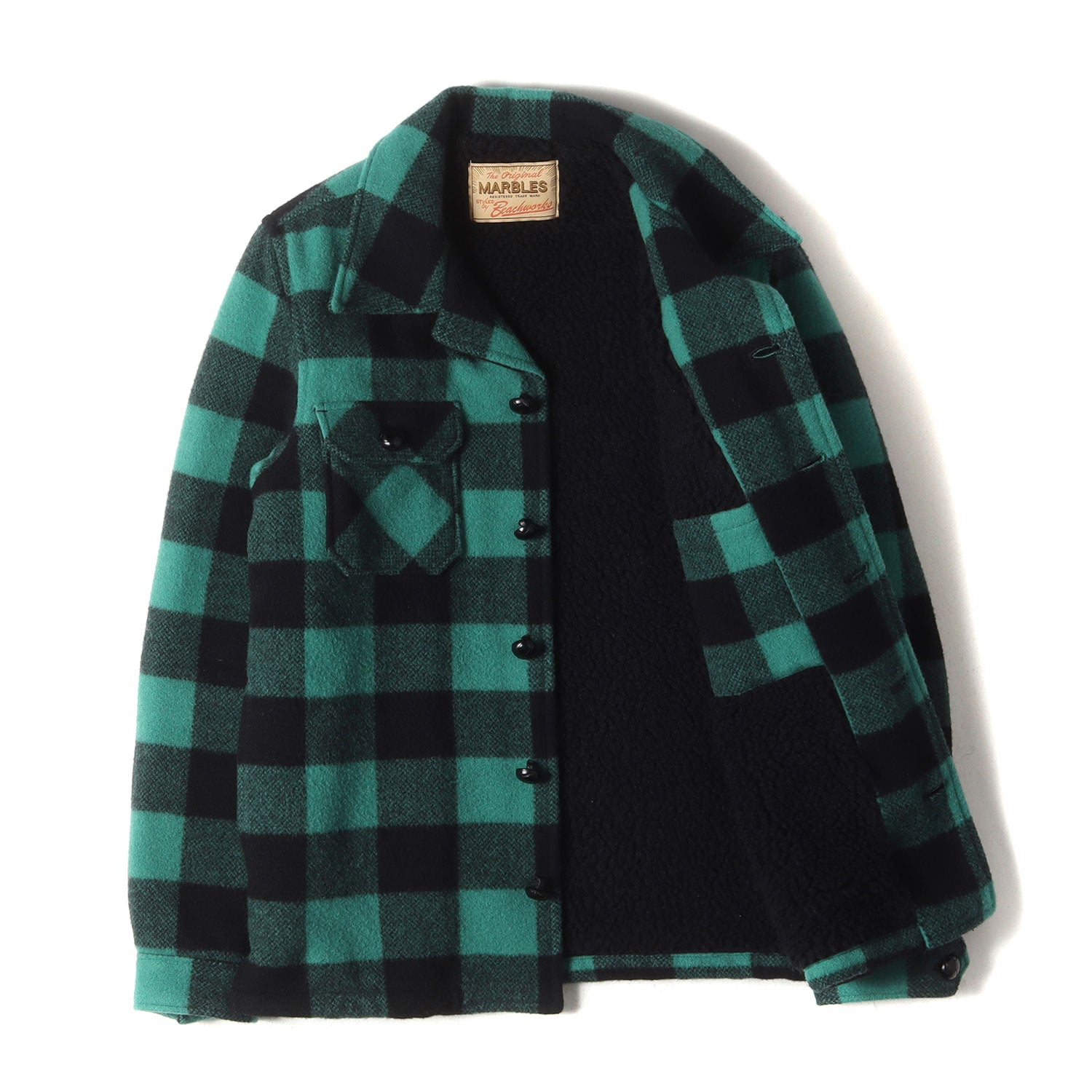 MARBLES (マーブルズ) バッファローチェック ウール ボア ジャケット(BUFFALO CHECK BOA JACKET) –  ブランド古着の通販・買取 | BEEGLE by Boo-Bee