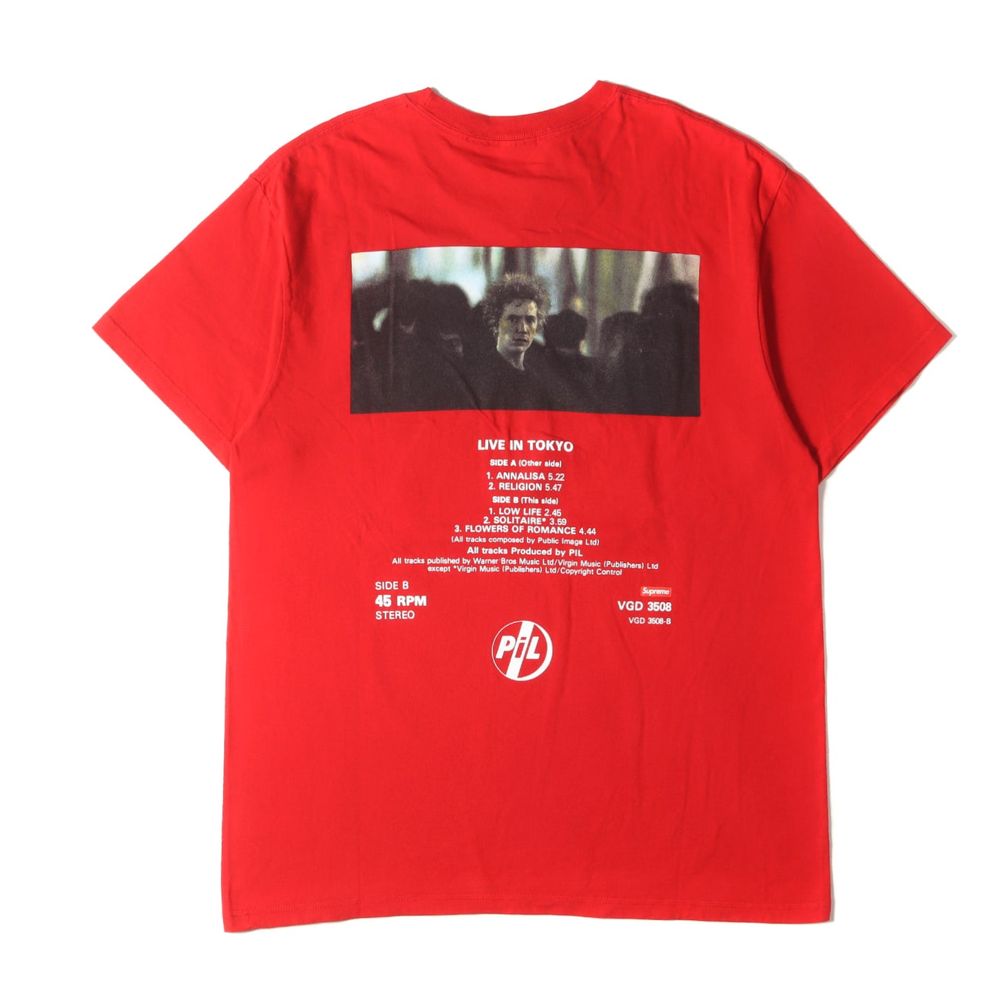 22AW ×PIL ジョン・ライドン フォト Tシャツ(Live In Tokyo Tee)