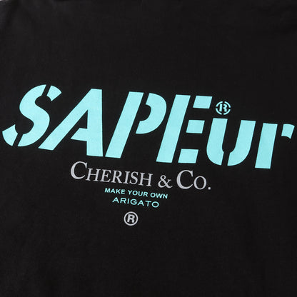 CHERISH&COロゴ ティファニーパロディー スウェット パーカー