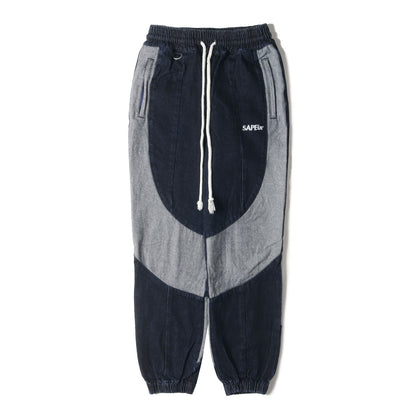 テーパード デニム トラックパンツ