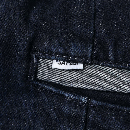 テーパード デニム トラックパンツ