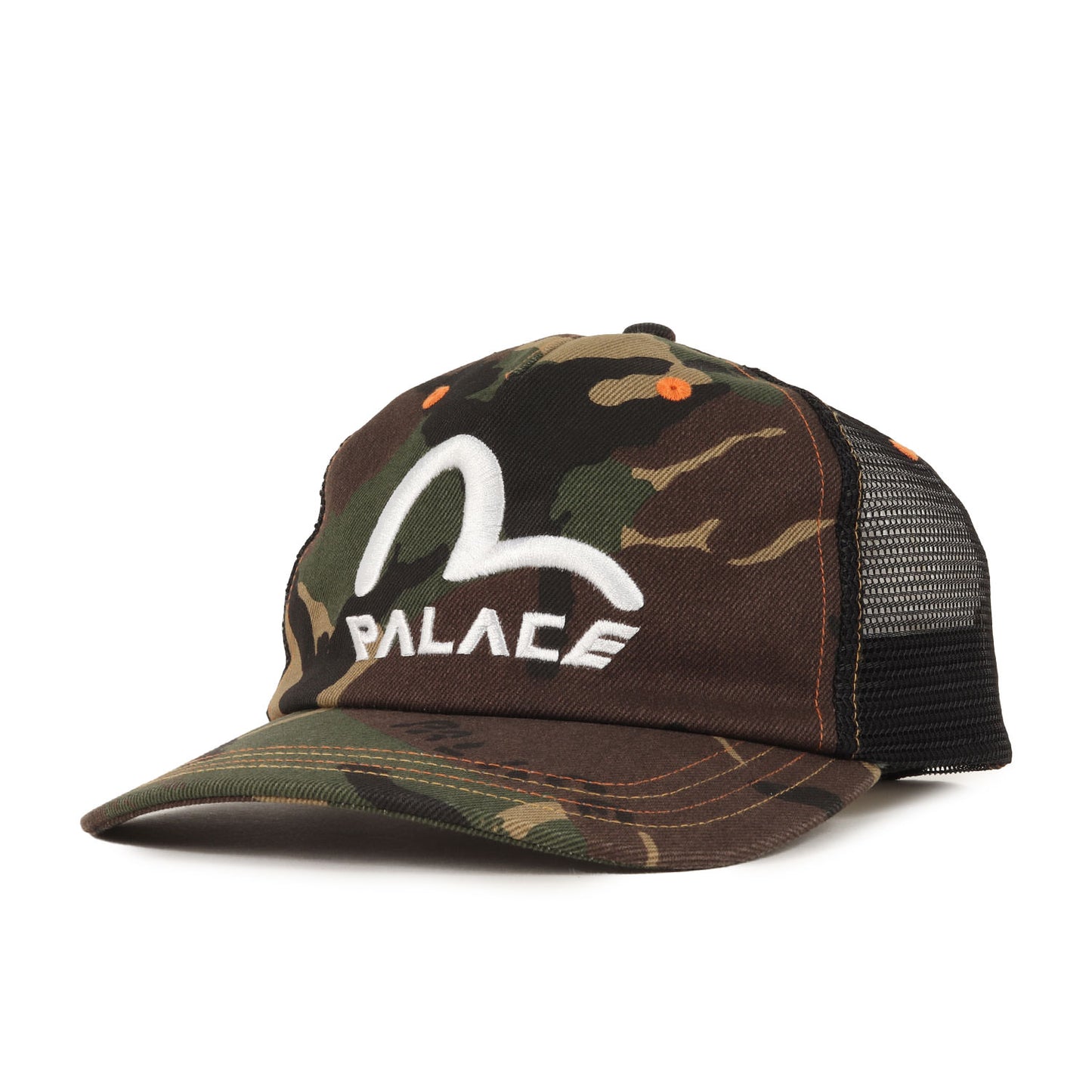 23SS ×EVISU カモメ カモフラージュ メッシュキャップ(Denim Mesh Trucker Cap)