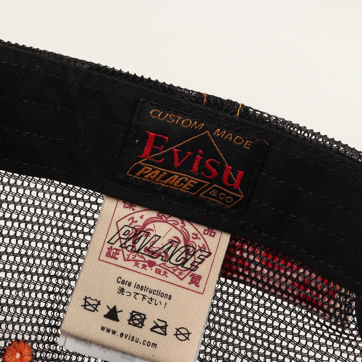 23SS ×EVISU カモメ カモフラージュ メッシュキャップ(Denim Mesh Trucker Cap)