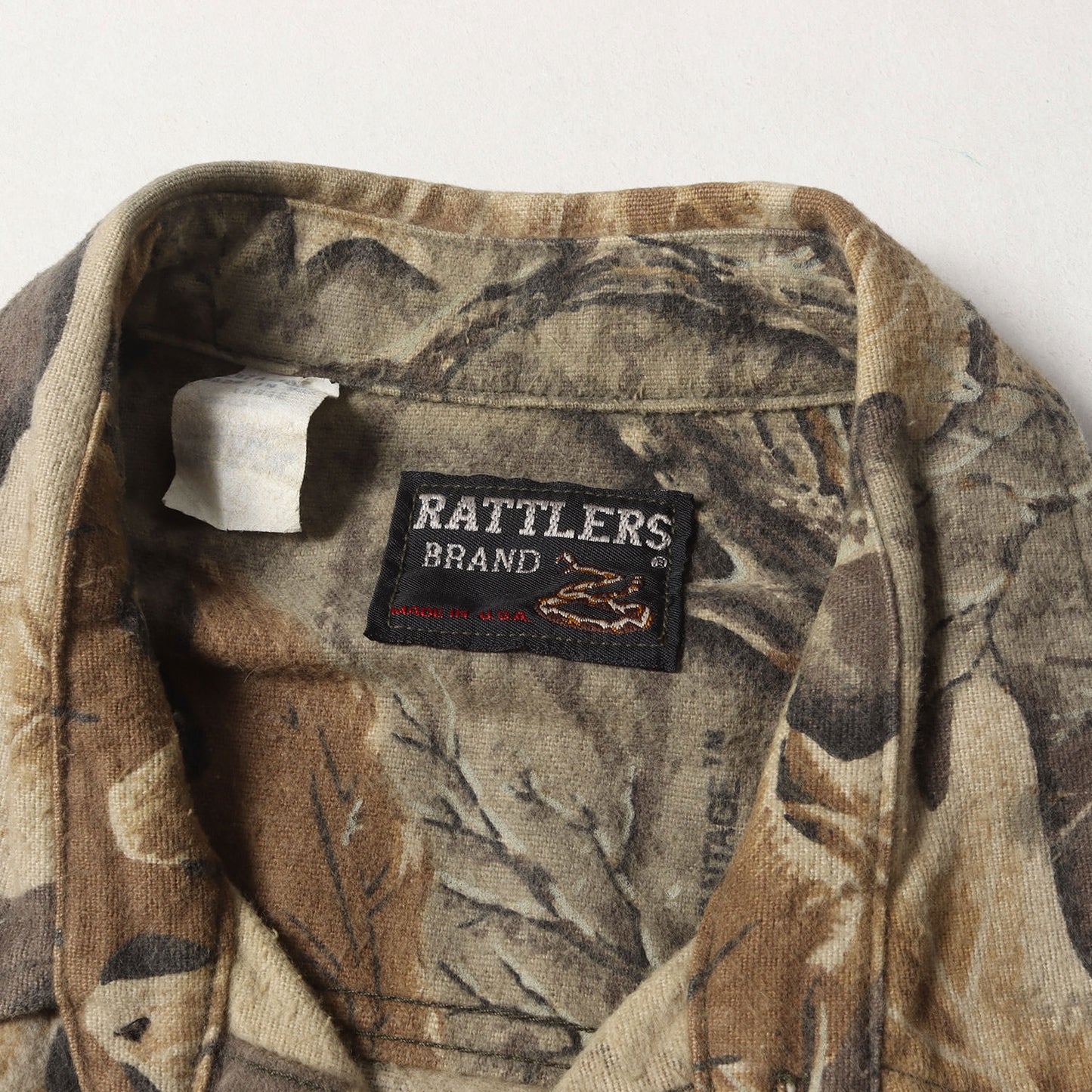 90s RATTLERS リアルツリーカモ ヘビー フランネルシャツ(USA製)