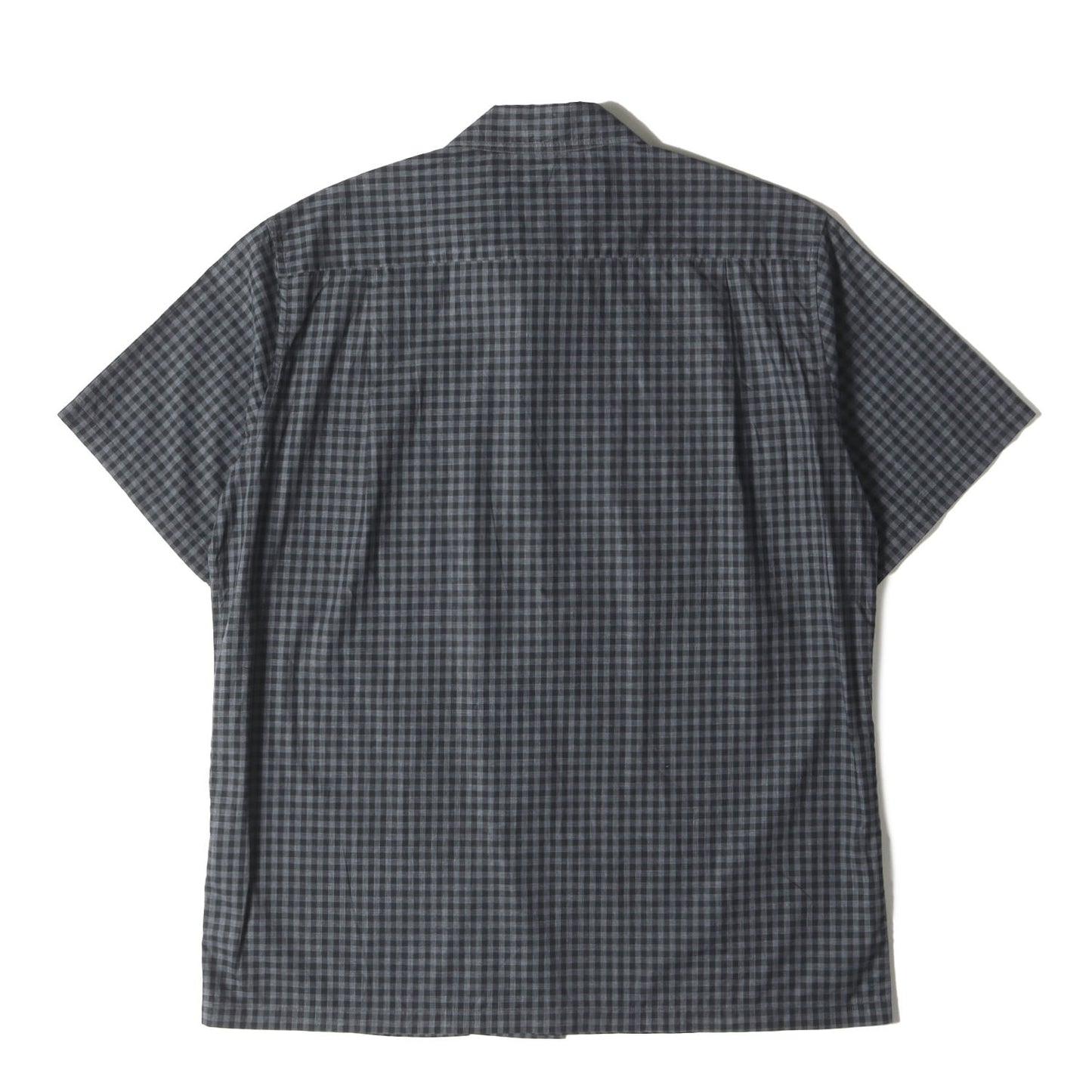 ×TESSITURA MONTI ギンガムチェック オープンカラー 半袖シャツ(OPEN COLLAR SHIRT)