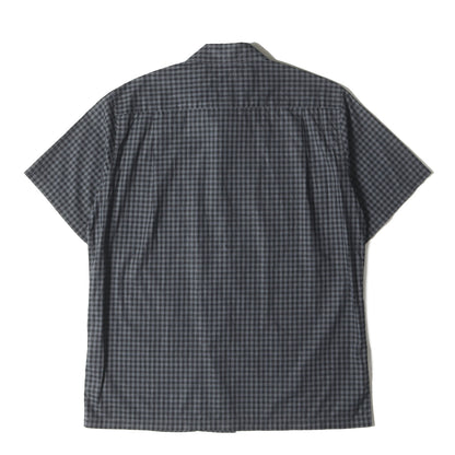 ×TESSITURA MONTI ギンガムチェック オープンカラー 半袖シャツ(OPEN COLLAR SHIRT)