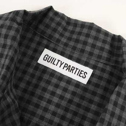 ×TESSITURA MONTI ギンガムチェック オープンカラー 半袖シャツ(OPEN COLLAR SHIRT)