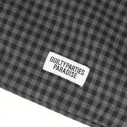 ×TESSITURA MONTI ギンガムチェック オープンカラー 半袖シャツ(OPEN COLLAR SHIRT)