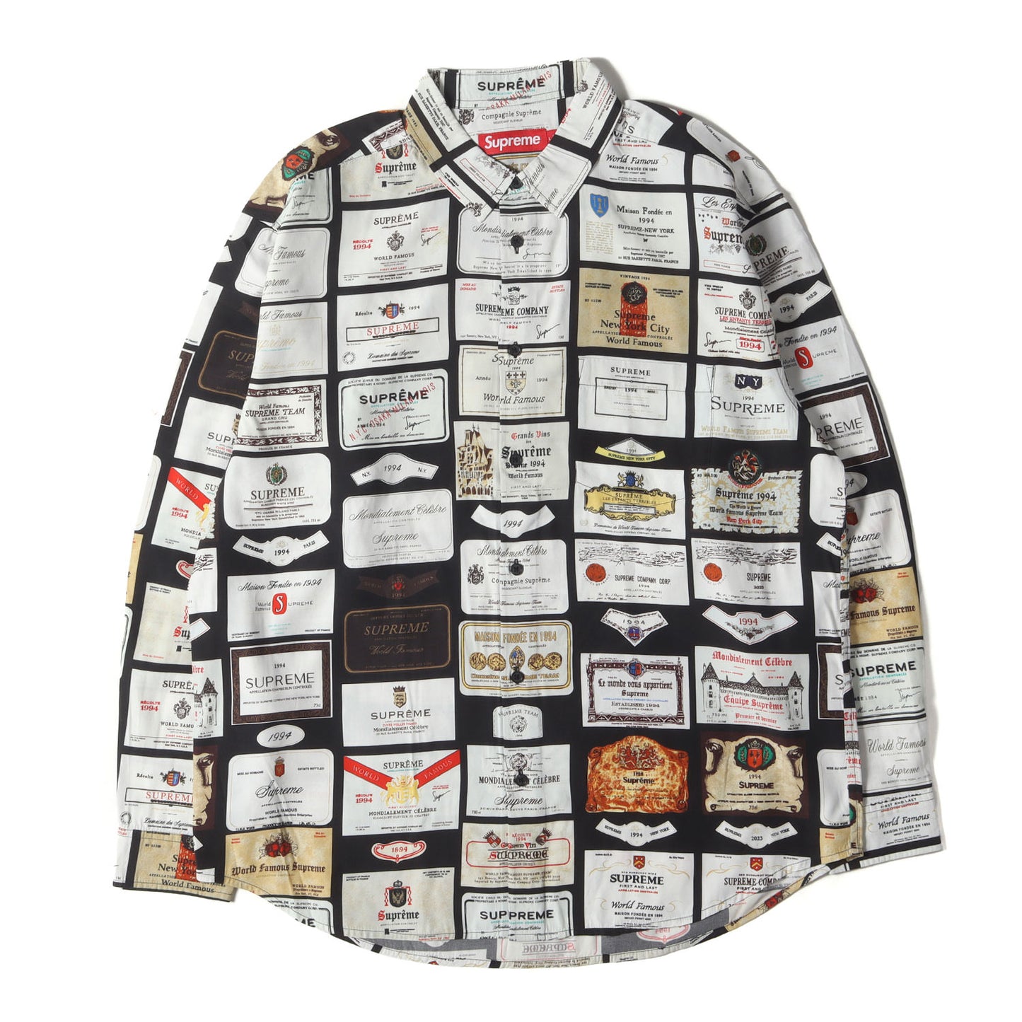 24AW ラベル柄 レーヨン シャツ(Label Shirt)