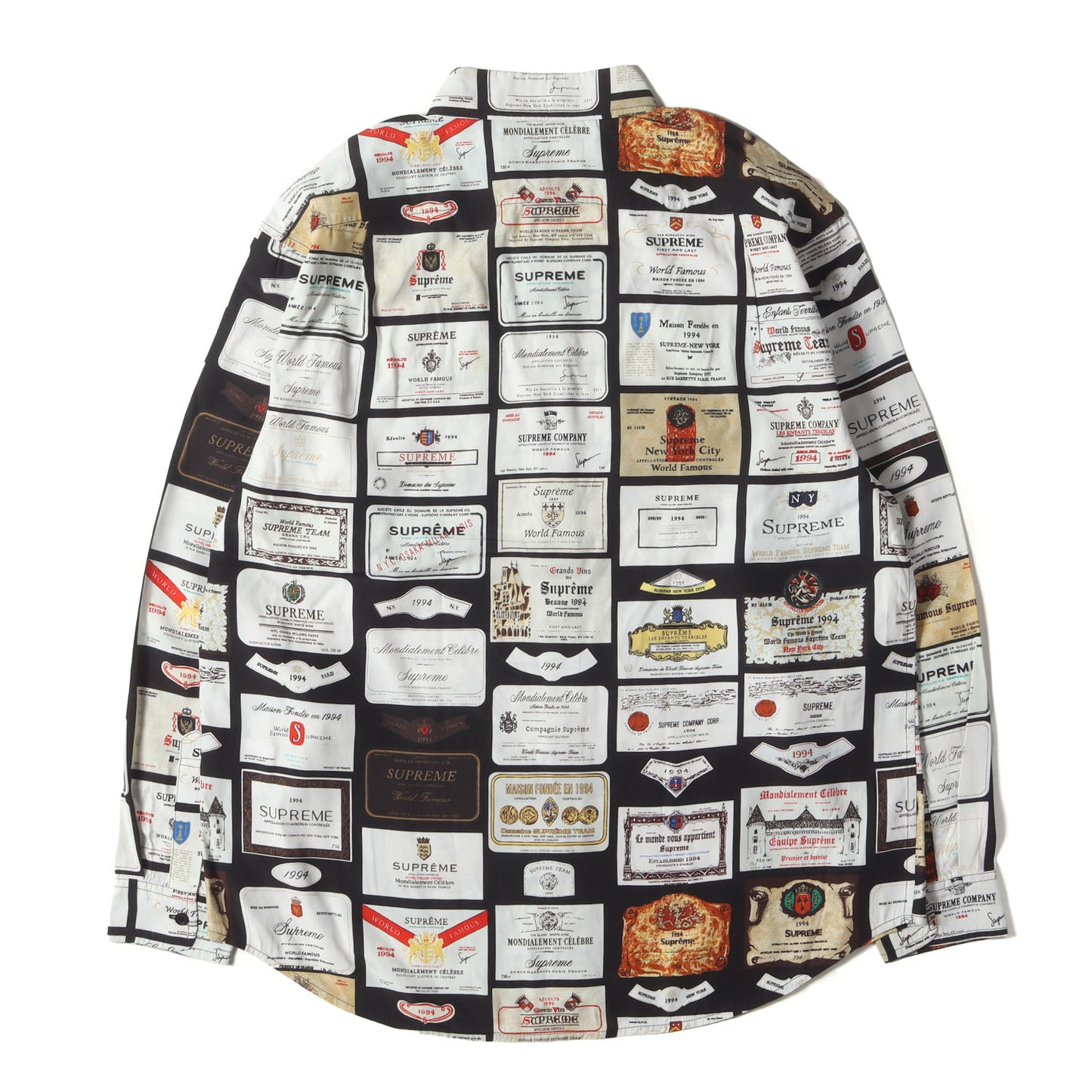 24AW ラベル柄 レーヨン シャツ(Label Shirt)