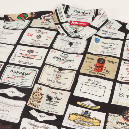 24AW ラベル柄 レーヨン シャツ(Label Shirt)