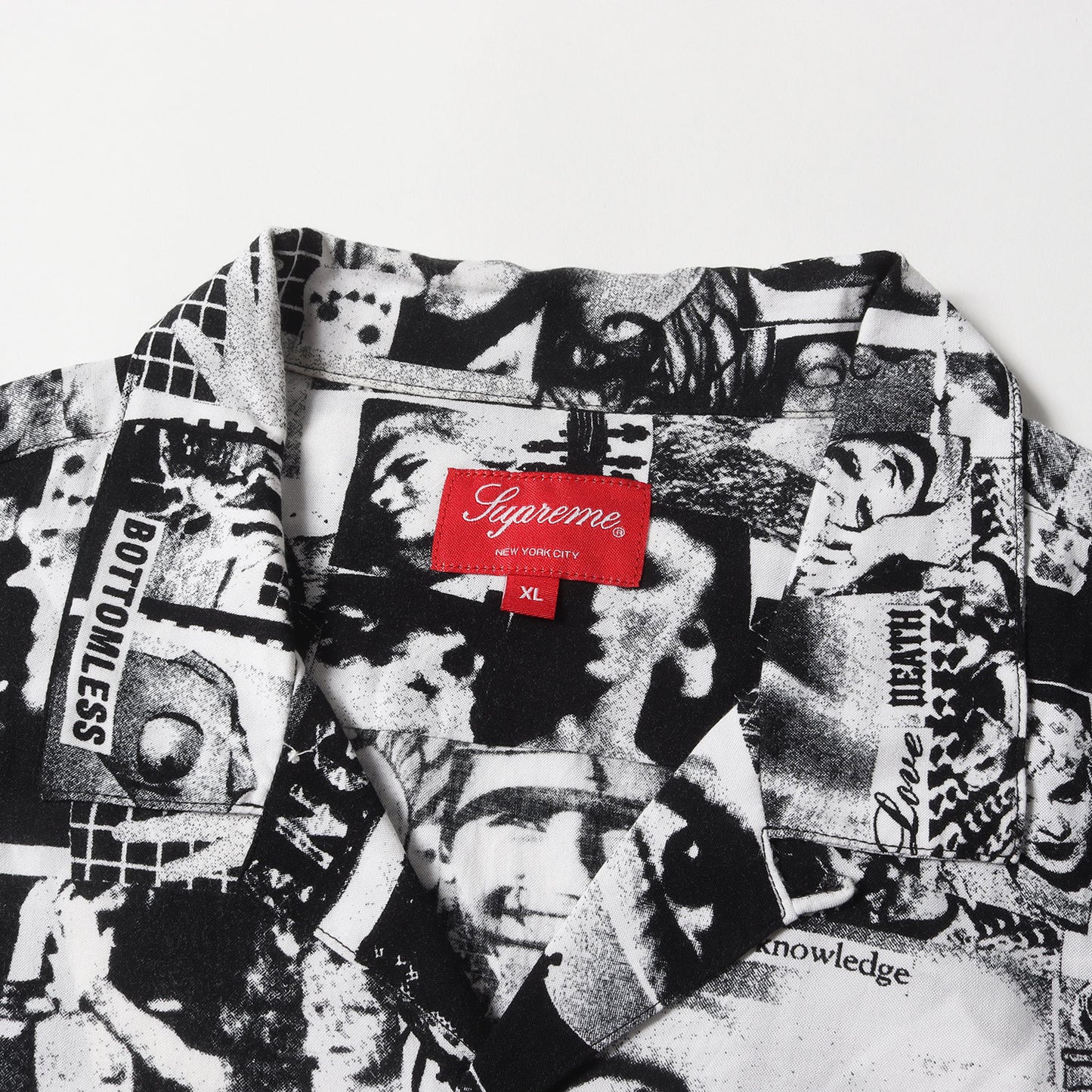 コラージュ総柄 オープンカラー レーヨン 半袖シャツ(Vibrations Rayon Shirt)