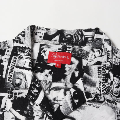 コラージュ総柄 オープンカラー レーヨン 半袖シャツ(Vibrations Rayon Shirt)