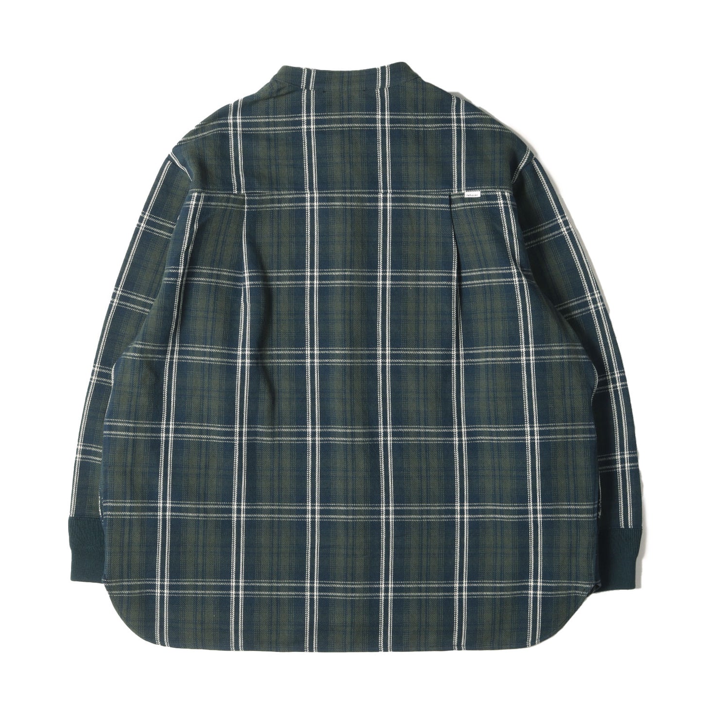オーバーサイズ バンドカラー ヘビー チェック ネルシャツ(Check Over Joint Shirt)