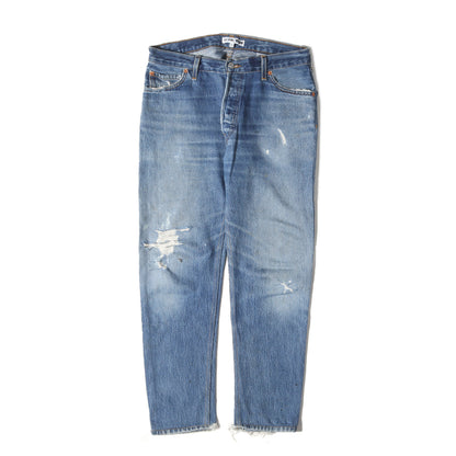 ×Levi's 古着リメイク スリム テーパード デニムパンツ