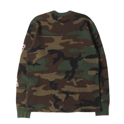 袖ロゴ サーマル ロングスリーブ Tシャツ(Sleeve Logo Waffle Thermal)