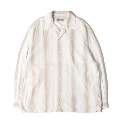 22AW ストライプ オープンカラー レーヨン シャツ(STRIPED OPEN COLLAR SHIRT L/S)
