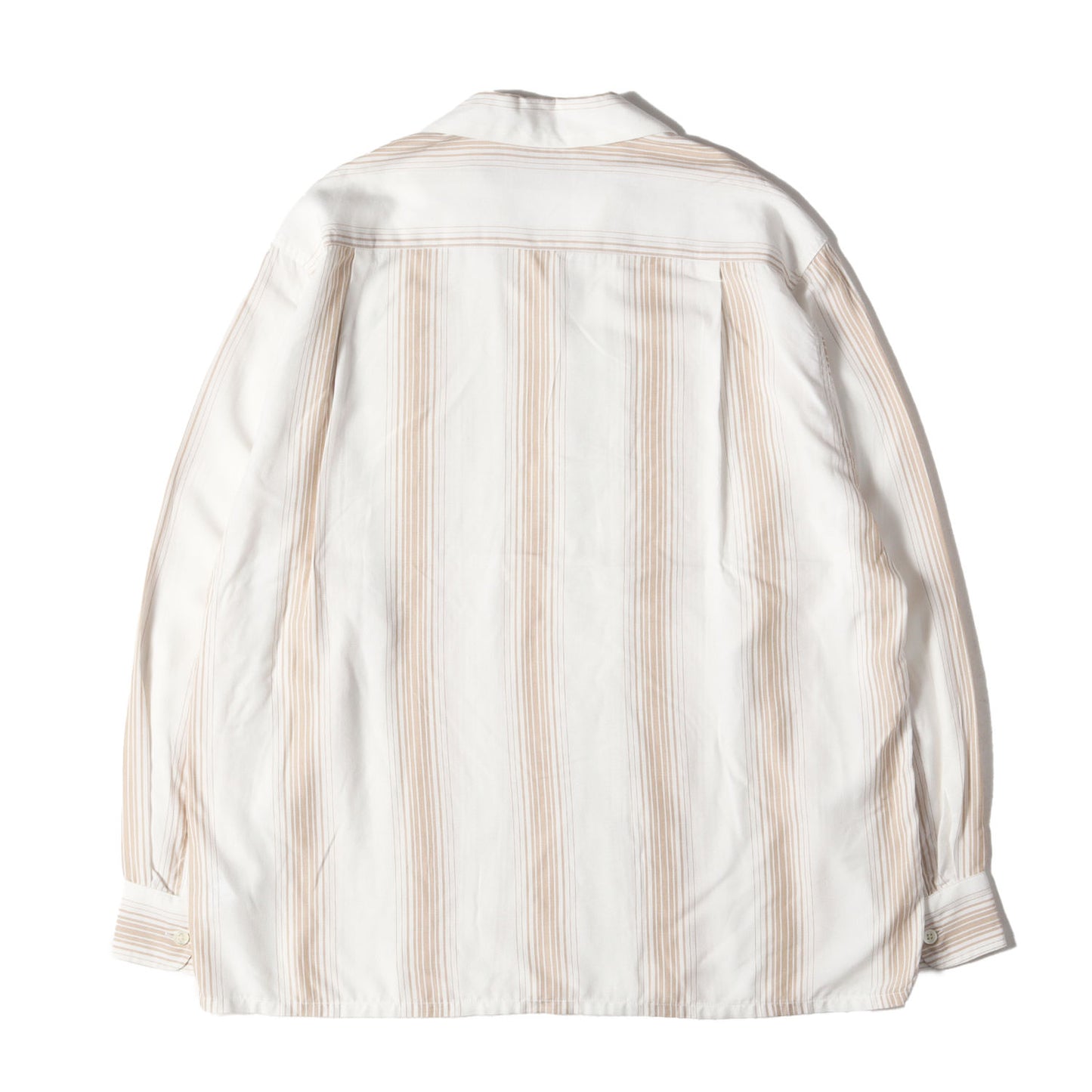 22AW ストライプ オープンカラー レーヨン シャツ(STRIPED OPEN COLLAR SHIRT L/S)