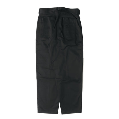 23SS ベルト付き ストレッチ テーパード パンツ(STRETCH CHINO BELTED TUCK HEM CORD TAPERED PANTS)