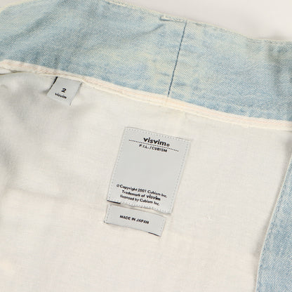 ヴィンテージ加工 デニム ラモシャツ(SS LHAMO SHIRT DAMAGED)