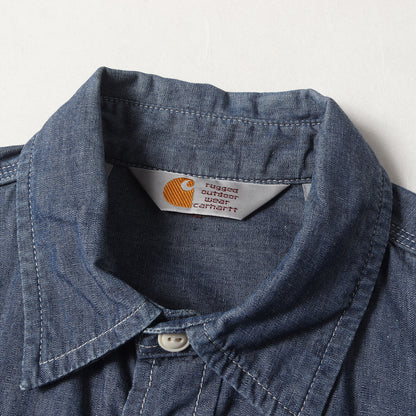 シャンブレー スリム ワークシャツ(L/S MOTOR SHIRT)