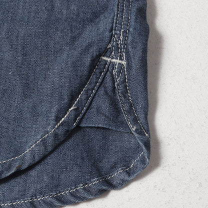 シャンブレー スリム ワークシャツ(L/S MOTOR SHIRT)