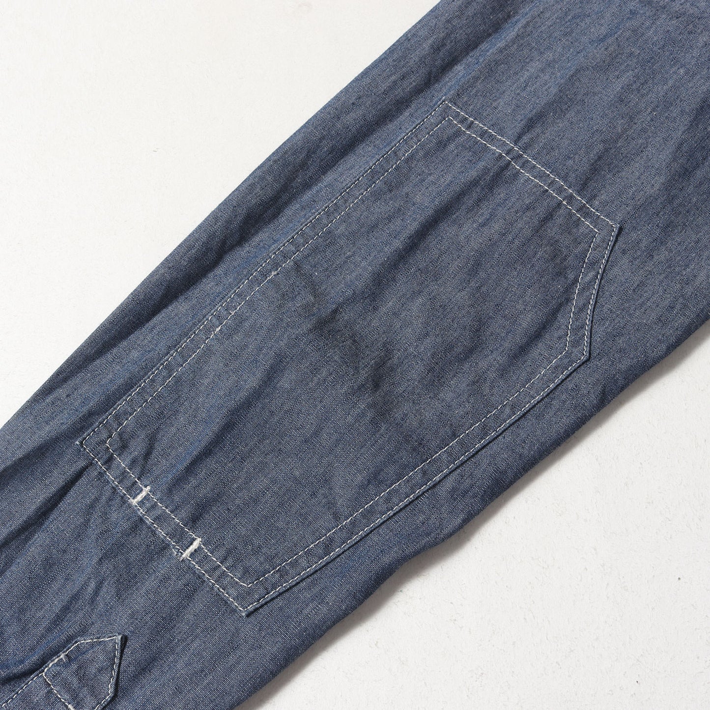 シャンブレー スリム ワークシャツ(L/S MOTOR SHIRT)