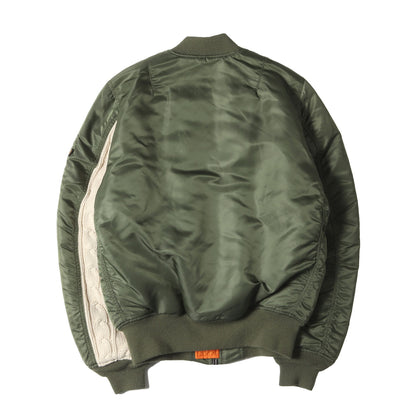 復刻モデル ×ALPHA 袖フィッシャーマンニット カスタム MA-1 フライトジャケット