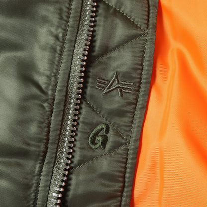 復刻モデル ×ALPHA 袖フィッシャーマンニット カスタム MA-1 フライトジャケット