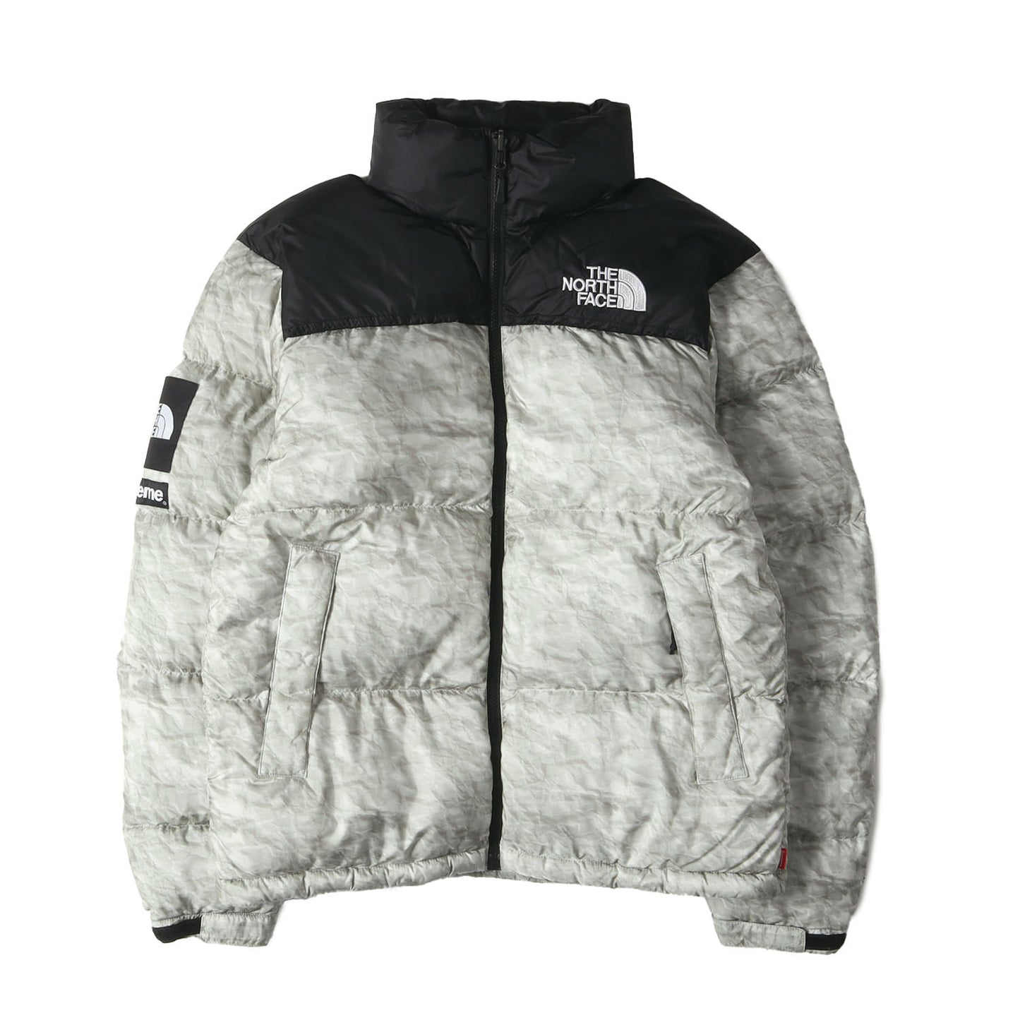 ×THE NORTH FACE ペーパープリント ヌプシ ダウンジャケット(Paper Print Nuptse Jacket)