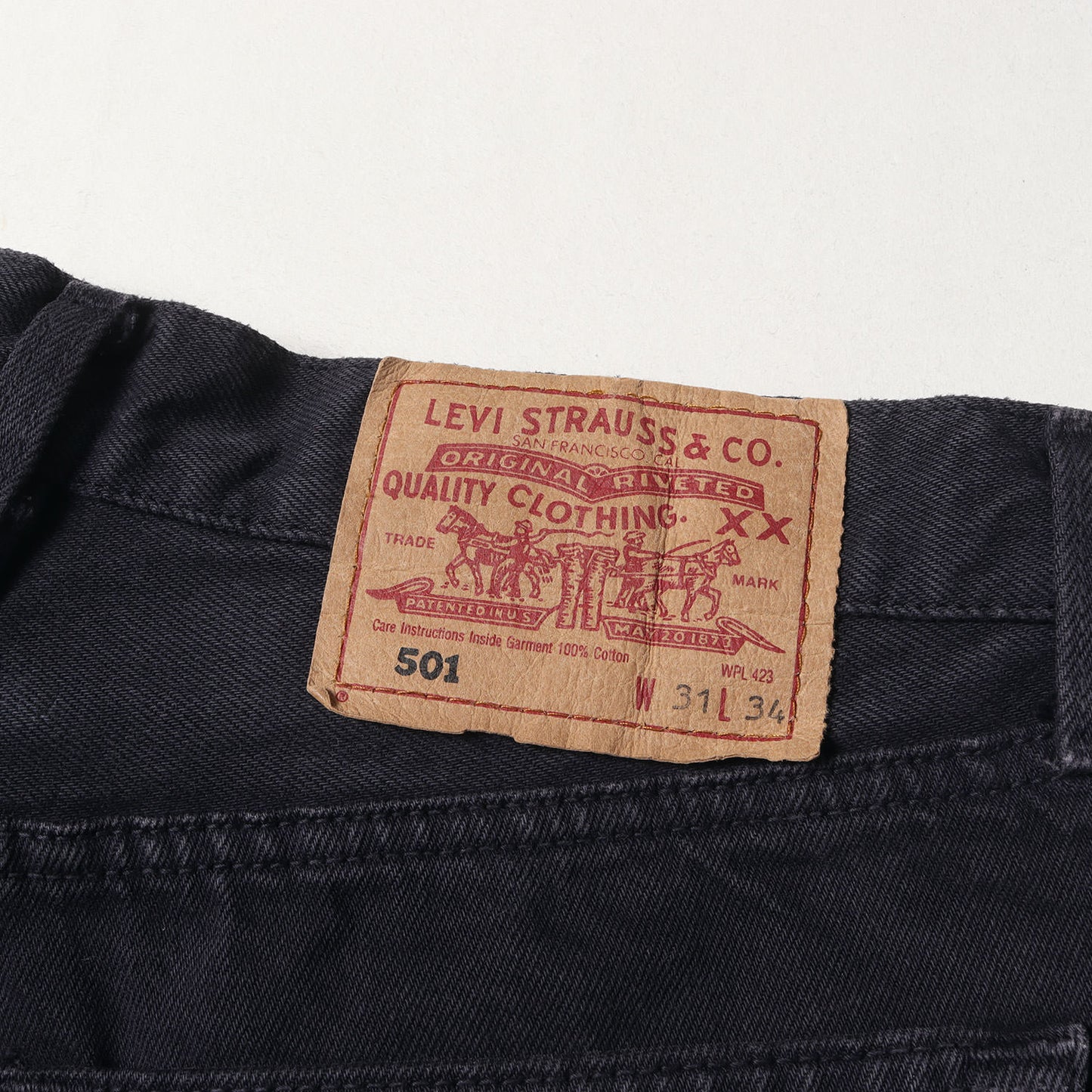 90s 501 後染め ブラック デニムパンツ (501-0163 / USA製)