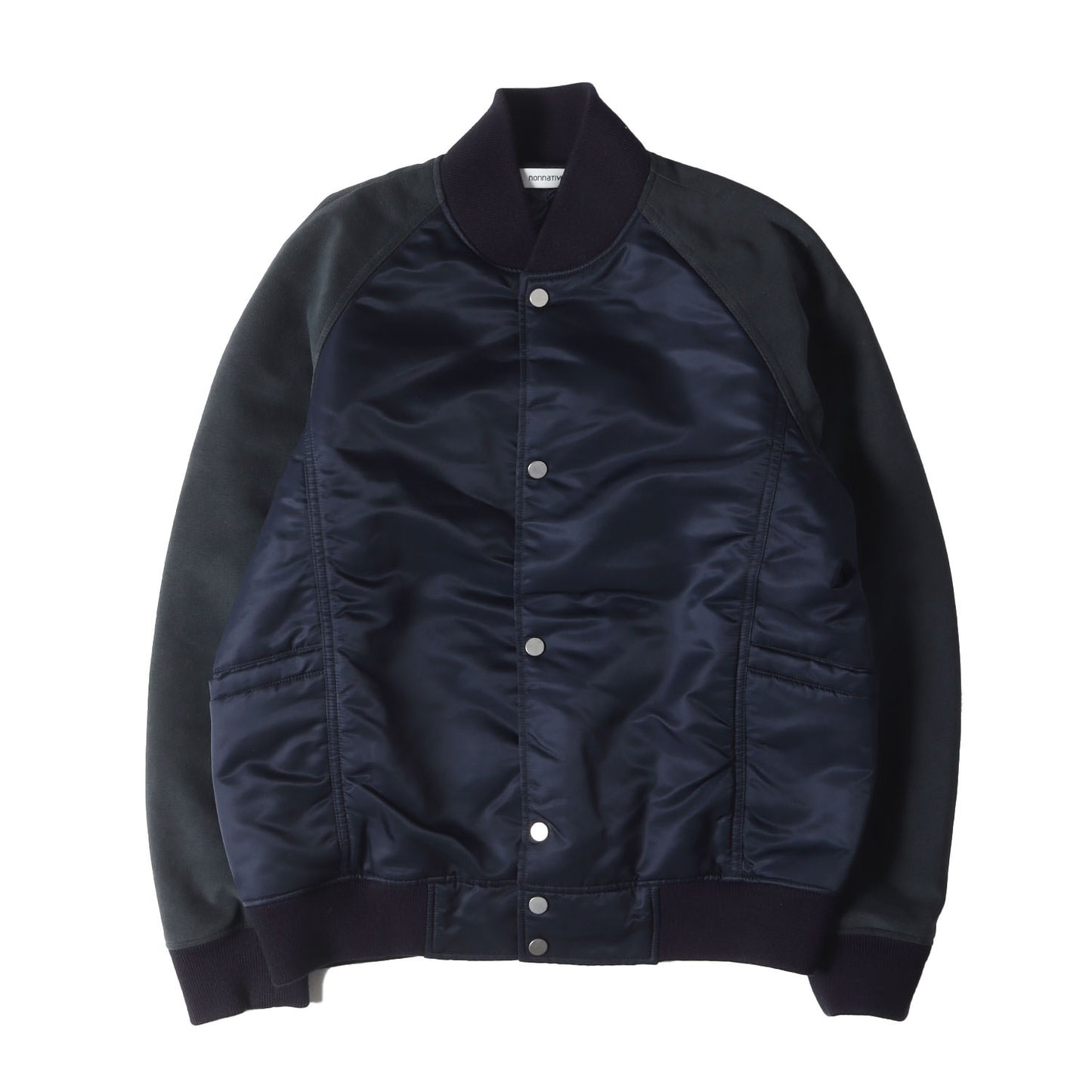 袖ウルトラスウェード ボンバージャケット(EDUCATOR PUFF BLOUSON NYLON TWILL WITH POLY ULTRASUEDE)