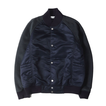 袖ウルトラスウェード ボンバージャケット(EDUCATOR PUFF BLOUSON NYLON TWILL WITH POLY ULTRASUEDE)