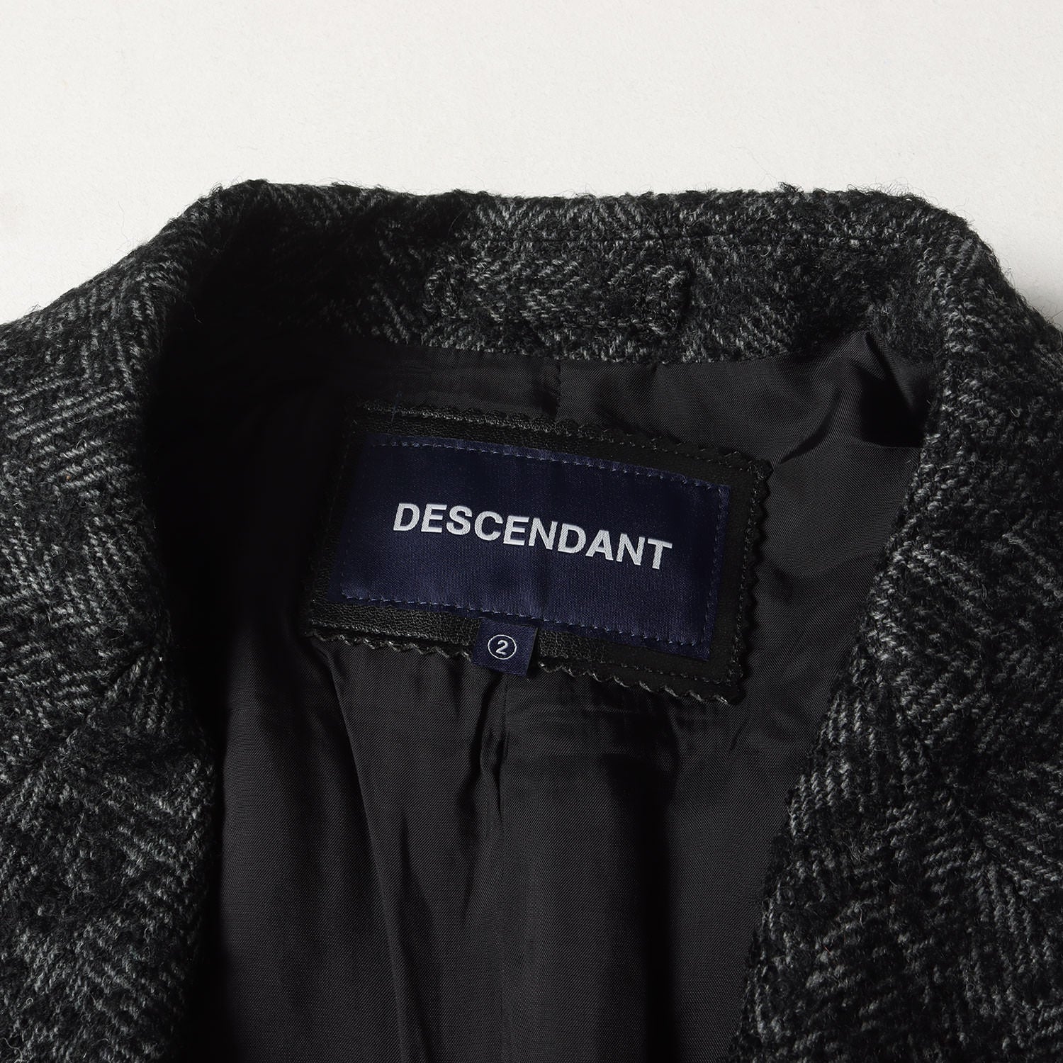 DESCENDANT (ディセンダント) ウール ミックス ヘリンボーン チェスターコート / ジャケット(LIOYD WOOL JACKET) –  ブランド古着の通販・買取 | BEEGLE by Boo-Bee