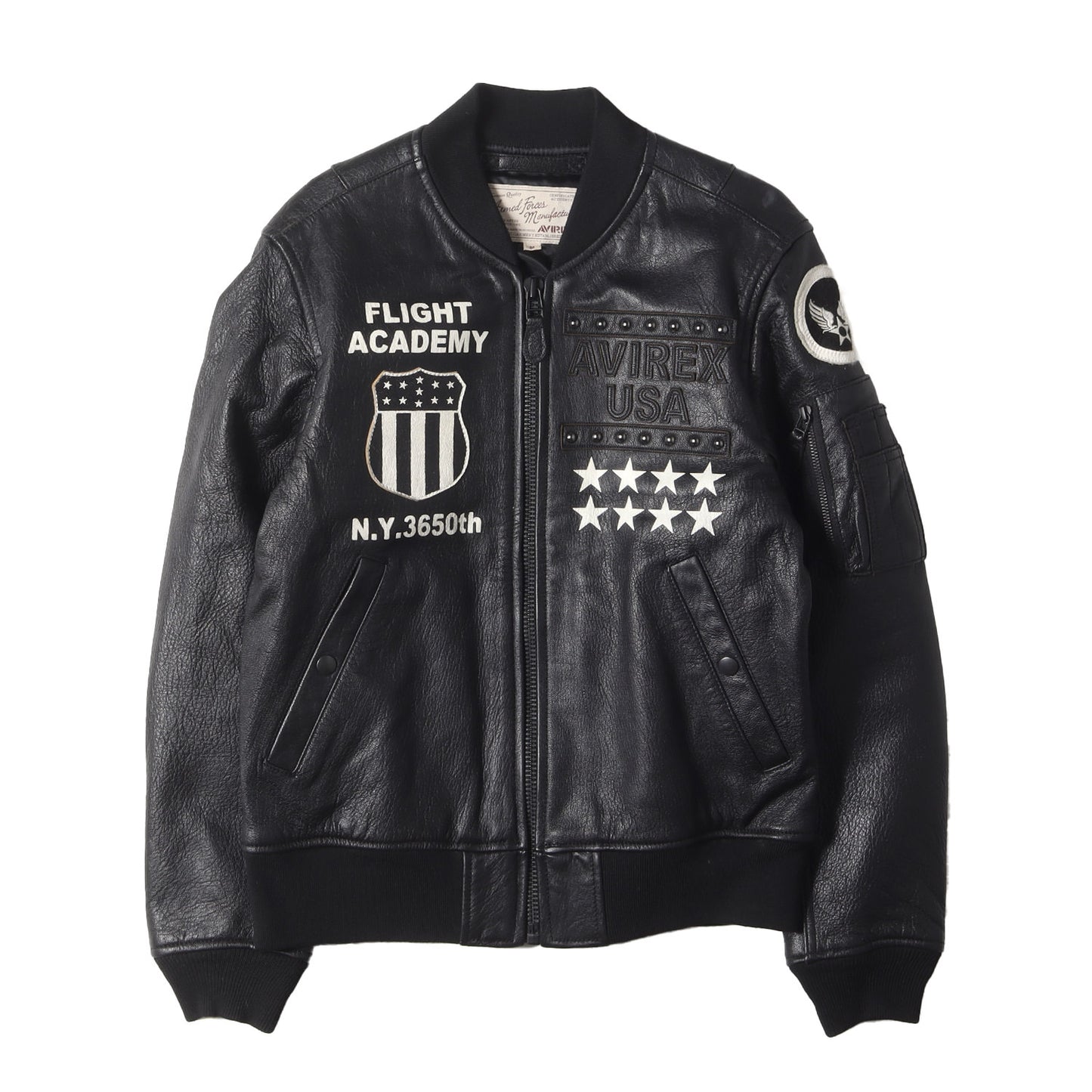 程度良好AVIREX COMBAT LEATHER 言い合い JKT サバゲー Lサイズ
