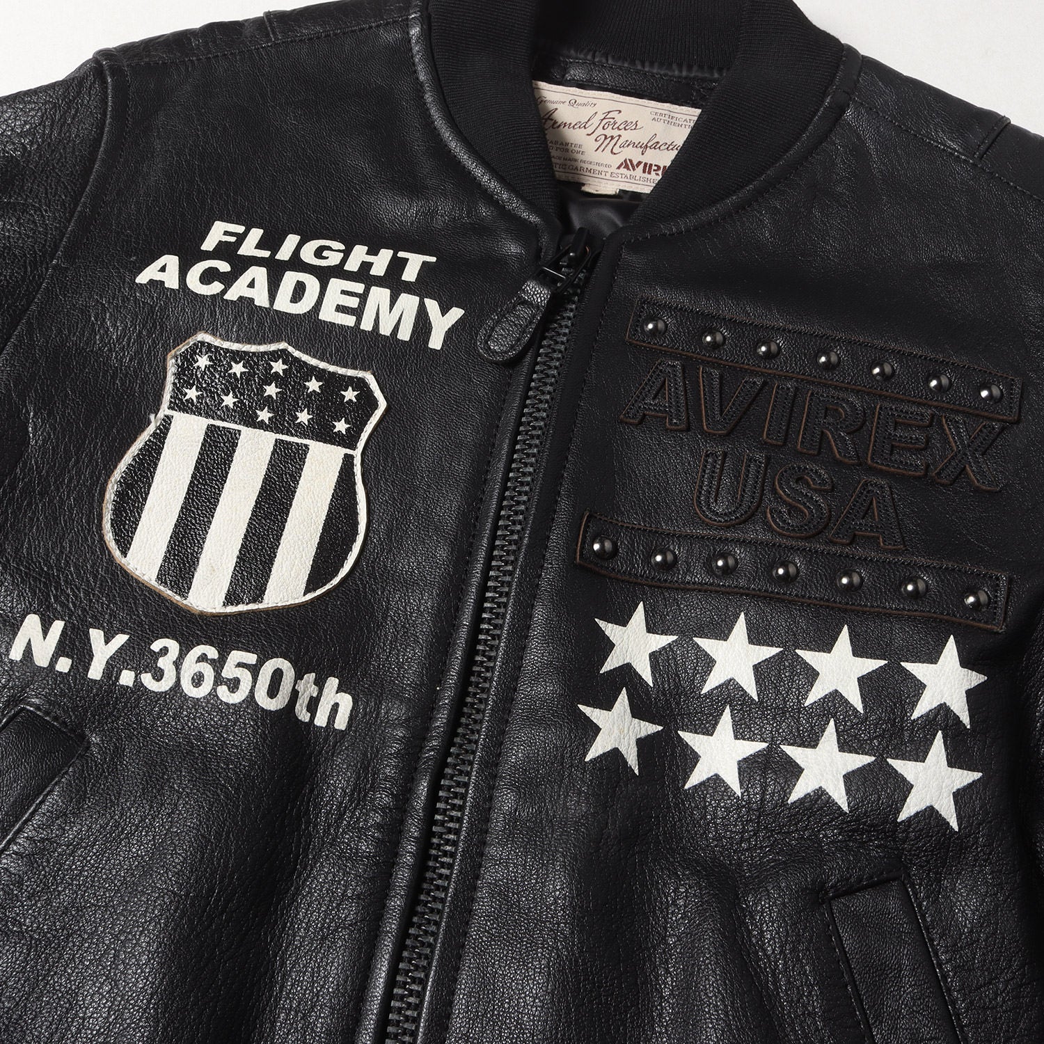 AVIREX ユナイテッドステイツ レザー ジャケット ma1 AVIREX ゴート ユナイテッドステイツ ma1 レザー ジャケット