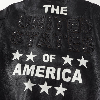 純正カスタム ゴートスキンレザー MA-1 フライトジャケット(MILITARY JKT GOAT MA-1 UNITED STATE)