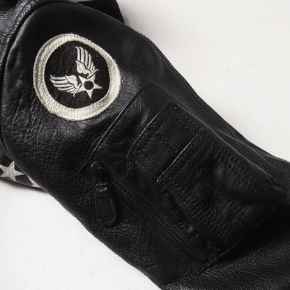 純正カスタム ゴートスキンレザー MA-1 フライトジャケット(MILITARY JKT GOAT MA-1 UNITED STATE)