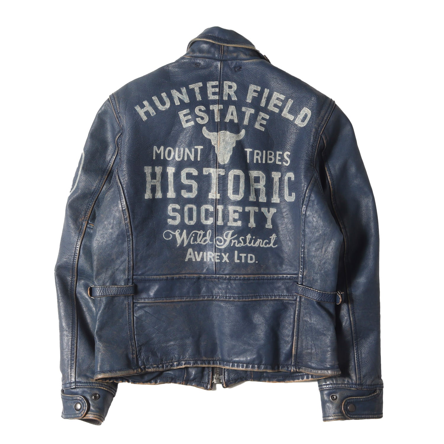 AVIREX (アヴィレックス) 純正ハンドペイント ヴィンテージ加工 レザー  