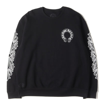 24年モデル フローラルクロス & スクロールラベル クルーネック スウェット(SWTSHRT PLVR)