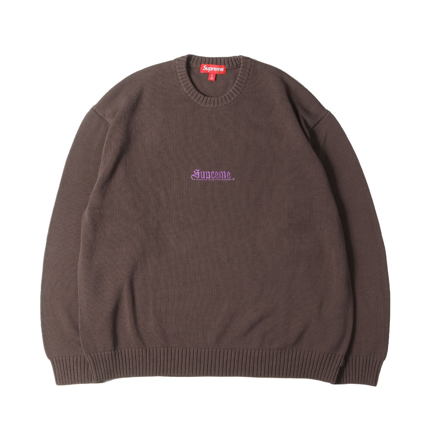 24SS オールドイングリッシュロゴ コットンニット セーター(Old English Sweater)