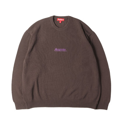 24SS オールドイングリッシュロゴ コットンニット セーター(Old English Sweater)