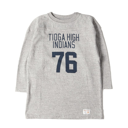 23AW 染み込みプリント 7分袖 フットボール Tシャツ(Lot 4063 TIOGA HIGH)