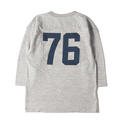 23AW 染み込みプリント 7分袖 フットボール Tシャツ(Lot 4063 TIOGA HIGH)