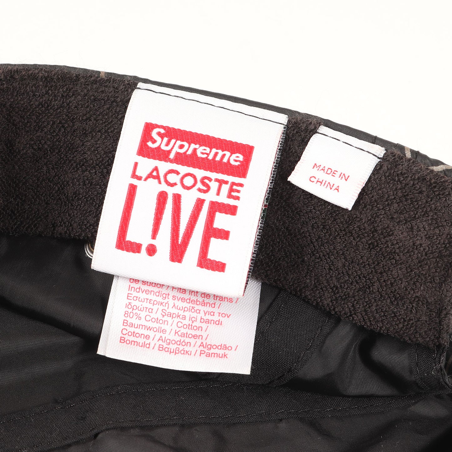 ×LACOSTE L!VE グリッド ナイロン キャンプキャップ(Grid Nylon Camp Cap)