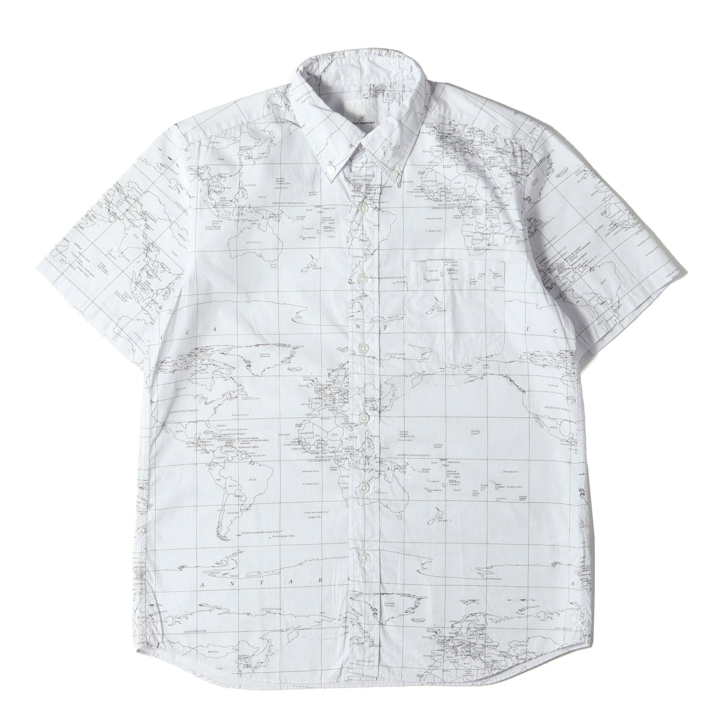 20SS マップ柄 ボタンダウン 半袖シャツ(S/S WORLD MAP B.D SHIRT)