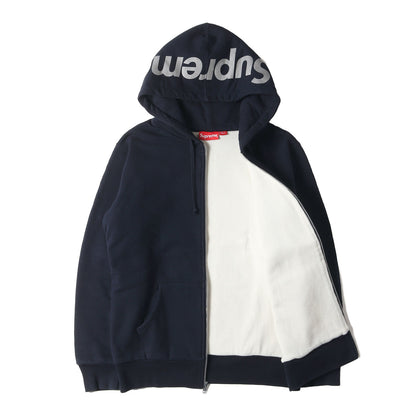 フードロゴ サーマル付き ジップ スウェット パーカー(3M Reflective Logo Thermal Zip Up)