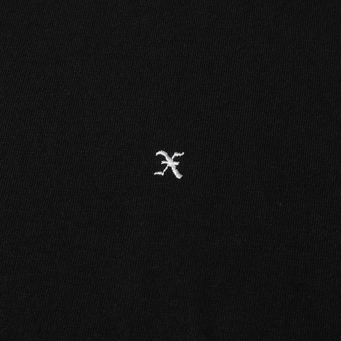 ワンポイト刺繍 クルーネック Tシャツ