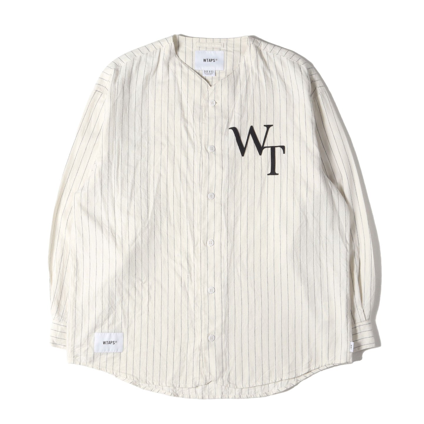 WTAPS (ダブルタップス) 22SS ストライプ フランネル ベースボール 